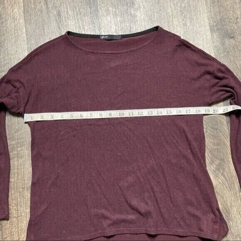 gibson Burgundy Boxy Soft Light Weight Sweater Top Size XXS - Picture 4 of 9